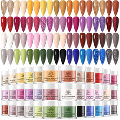 Born Pretty : ensemble poudre acrylique 36 couleurs automne-hiver pour créations uniques sur ongles.
