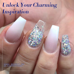 Born Pretty Glitter Gel Effet Disco — scintillement dynamique sous éclairage.