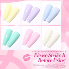 Vernis gel Born Pretty jaune pastel, teinte lumineuse idéale pour le printemps.