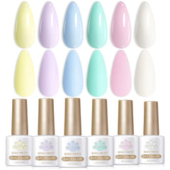 Vernis gel Born Pretty rose pastel, couleur douce avec éclat potentiel.