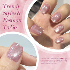 Born Pretty vernis gel magnétique empreintes neige, effet scintillant durable.