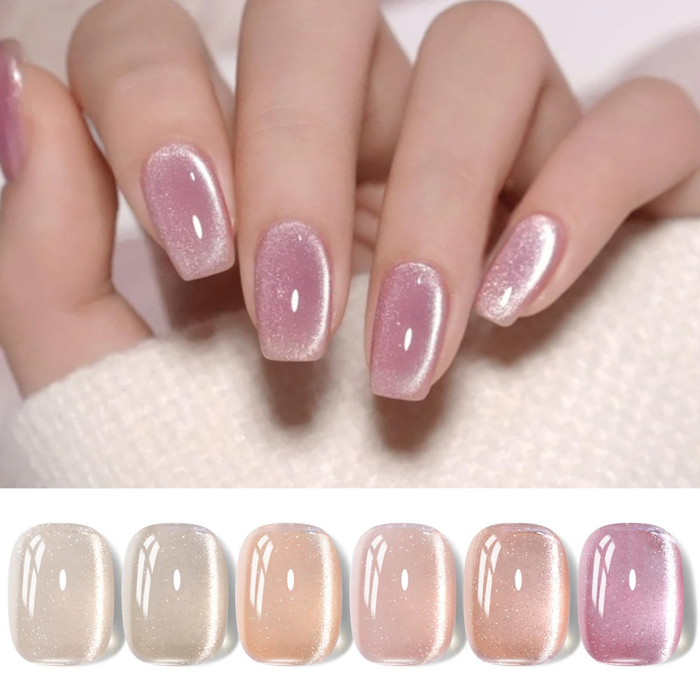 Born Pretty vernis gel magnétique Rose Moonlight, fini brillant et élégant.