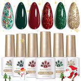Vernis gel Born Pretty vert scintillant, idéal pour des looks festifs et durables.