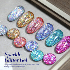 Born Pretty Glitter Gel Argent — éclat métallique chic pour look moderne.