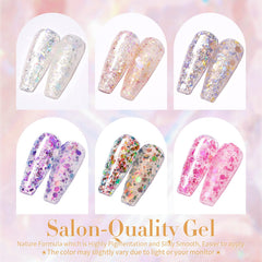 Vernis gel Born Pretty paillettes jaune brillant pour ongles