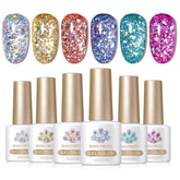 Born Pretty Glitter Gel Or — brillance dorée pour fêtes et occasions.