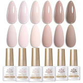 Born Pretty vernis gel rose nude — application facile pour une manucure rapide.