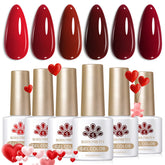 Vernis gel rouge Bordeaux Born Pretty en flacon de 7 ml, teinte profonde et satinée.