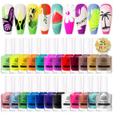 Born Pretty vernis stamping 24 couleurs kit pour motifs nets et précis.