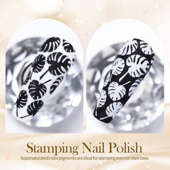 Born Pretty vernis stamping noir pour motifs contrastés.
