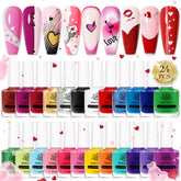 Born Pretty Vernis stamping Halloween, boîte cadeau affichant les 24 couleurs vibrantes pour motifs nets.