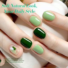 Vernis gel vert paillettes Born Pretty pour des accents scintillants.