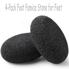 Borogo pierre pumice naturelle pour pieds noir, détail des trous exfoliants.