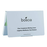 Boscia Clear Complexion Blotting Linens pack front showing oil-absorbing sheets for shine control