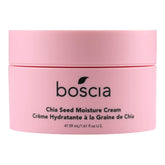 Boscia Crème hydratante aux graines de chia sur flacon; hydratation durable pour peau sèche.