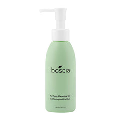 Gel nettoyant purifiant BOSCIA dans le flacon purifie la peau en douceur.