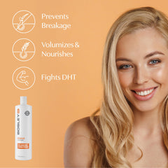 Application des cheveux avec BosRevive pour volume et nutrition
