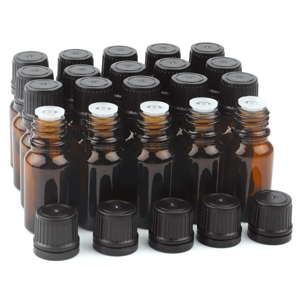 BOSMIOW flacon ambré 10 ml avec pipette, idéal pour huiles essentielles et fragrances.