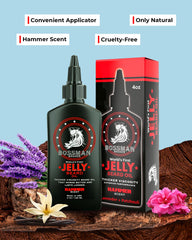 Barbe assouplie et domptée grâce au gel Bossman, douceur et contrôle.