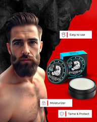 Bossman baume barbe-relaxant applique-main: application facile entre les paumes.