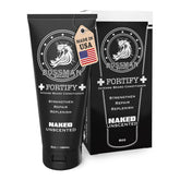 Bossman Fortify : bouteille et application facilitant l'hydratation en profondeur de la barbe.