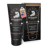 Bossman Fortify Bouteille versée – soin capillaire qui prépare la barbe au coiffage.