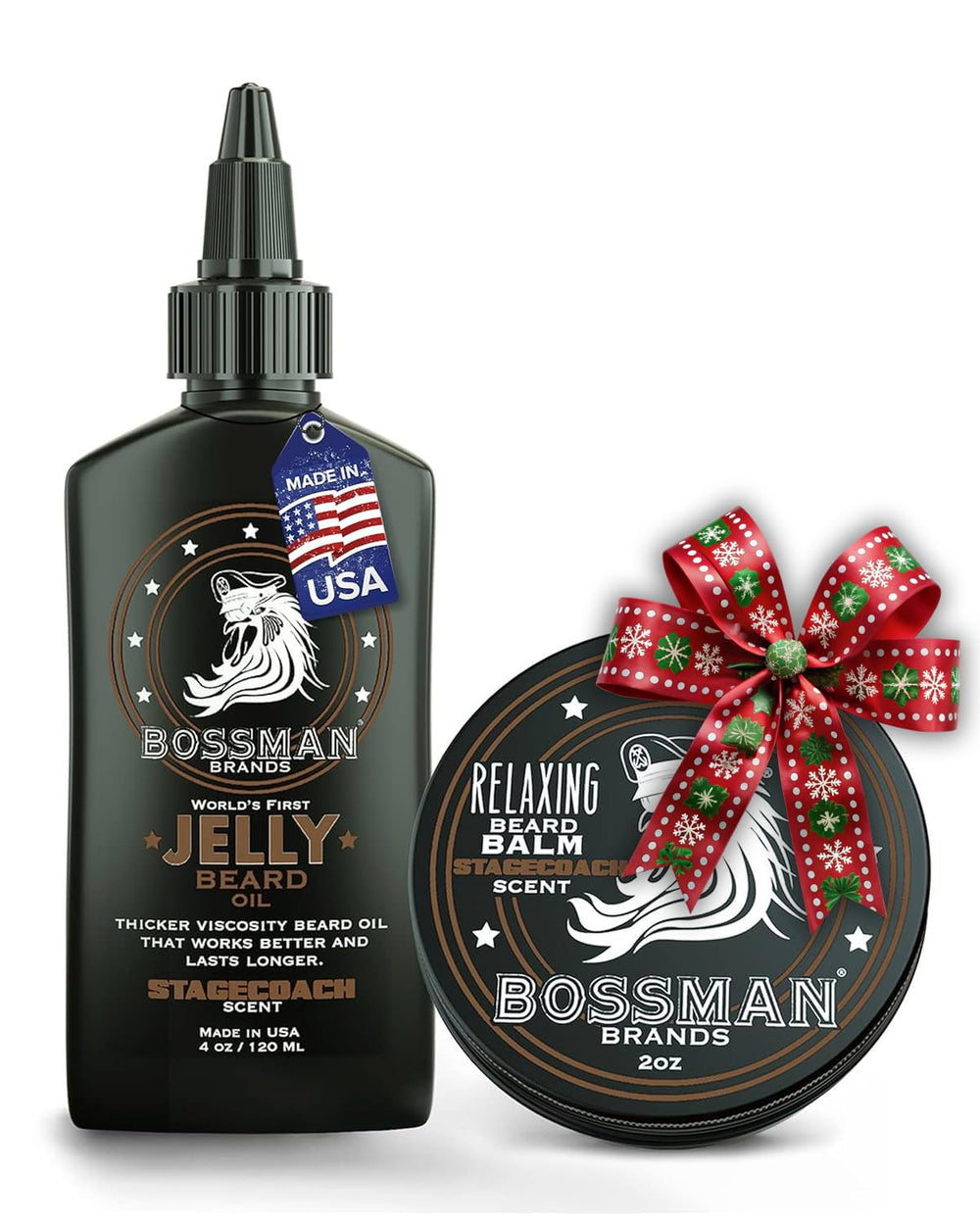 Bossman jelly beard oil bouteille montrant hydratation profonde.