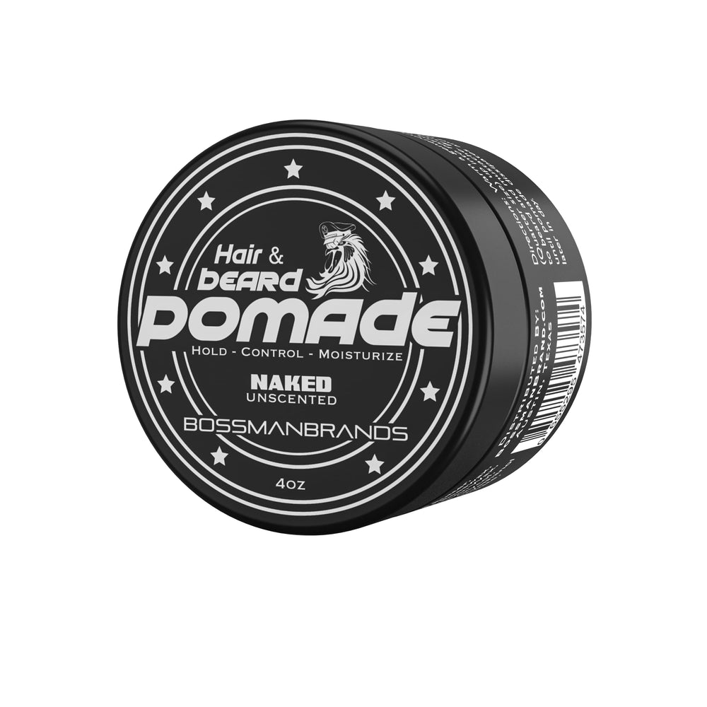 Bossman Pomade Naked – bouteille prête à l’emploi pour cheveux et barbe sans parfum.