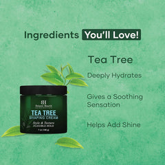 Botanic Hearth Crème-coiffage Tea Tree pour un fini mat et sans frisottis.