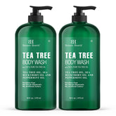 Botanic Hearth Gel Douche Arbre-a-The, bouteille nette pour nettoyage en profondeur du corps.