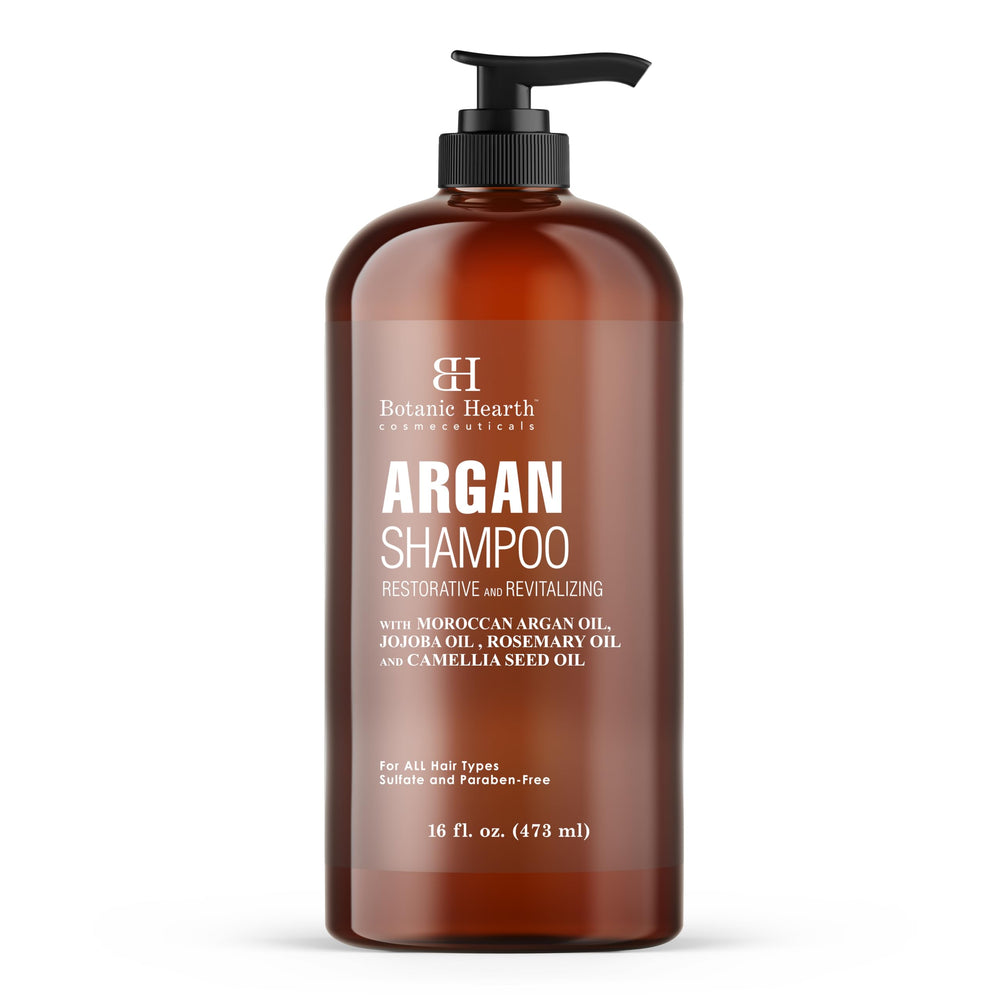 Botanic Hearth Shampoing Argan – Bouteille hydratante pour cheveux souples