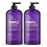 Botanic Hearth shampooing violet pour blond et argent, met en valeur les reflets.