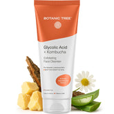 Botanic Tree: flacon montrant l'exfoliation glycolique pour une peau douce.