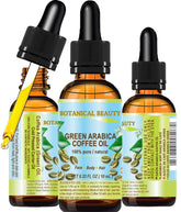 Botanical Beauty huile café vert Arabica, bouteille, absorption rapide sur peau