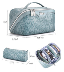 BOYATU grand sac maquillage capacité pour longs voyages et grands soins.