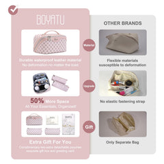 BOYATU sac-maquillage-poignee-ergonomique facilite le transport