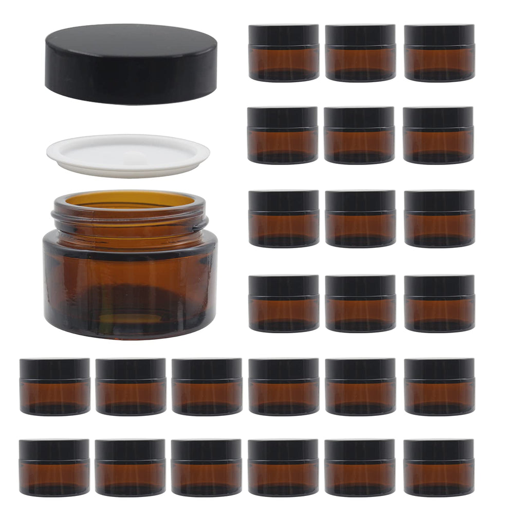 Pots crème ambré BPFY 30 ml pour stockage portable et sécurisé.