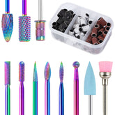 BQAN forets carbure ongles 10 pièces, retrait gel dur avec précision.