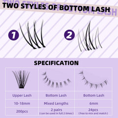 B&Qaugen : bande cils noire et naturelle compatible avec les cils