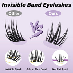 B&Qaugen Bella Lash Clusters Kit longueurs manga pour styles variés