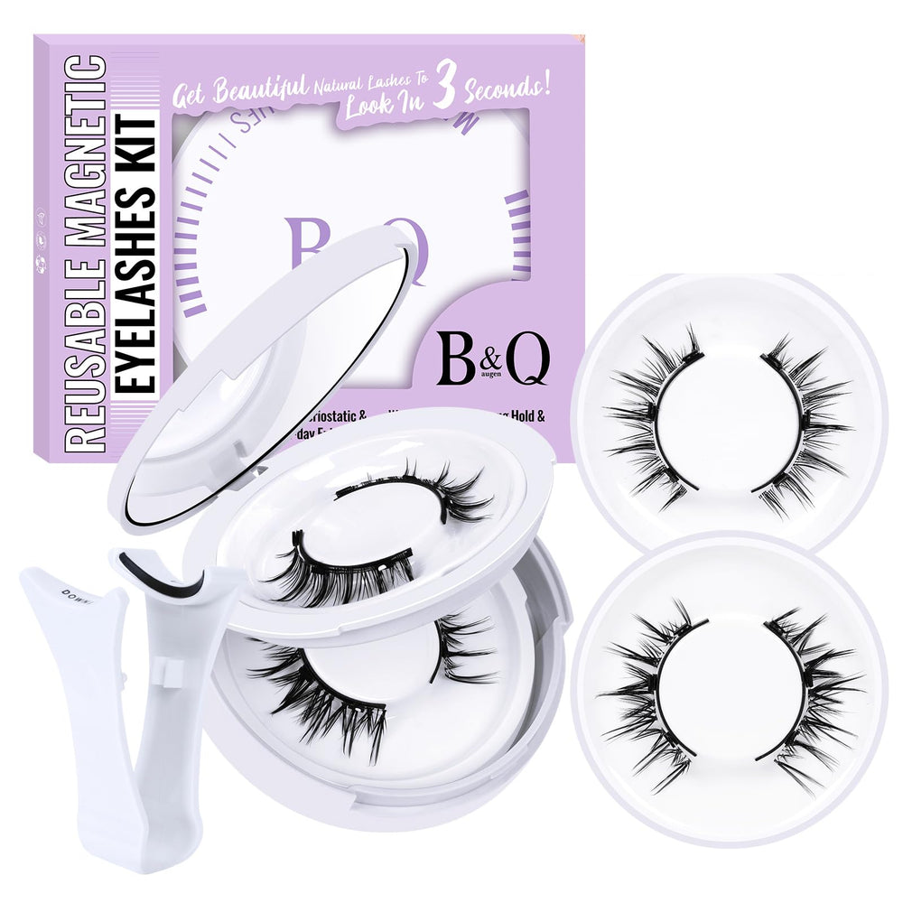 Cils magnétiques B&Qaugen avec applicateur pour pose rapide et sans colle.