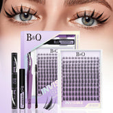 Kit B&Qaugen cils féeriques, ensemble prêt à l'emploi pour un regard manga