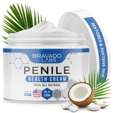 Bravado Labs Crème pénienne — bouteille, hydratation douce adaptée à la peau intime sèche