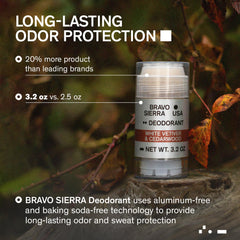 Application fluide du Bravo Sierra, sans traces sur les vetements grace a une glisse claire.