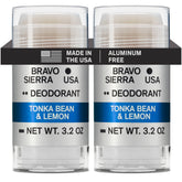 Déodorant Bravo Sierra Tonka-Citron pour homme en bouteille, protection longue durée.