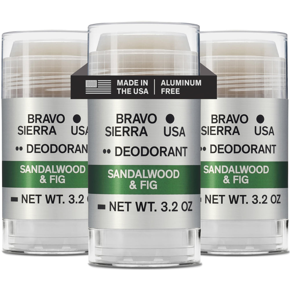 Bravo Sierra déodorant triple pack - emballage visible et prêt à l'emploi avec protection longue durée.
