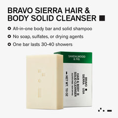 Texture de la barre solide Bravo Sierra montrant sa douceur