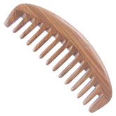 Breezelike, brosse à cheveux à dents larges en bois santal pour démêler en douceur.