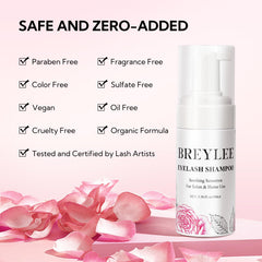 BREYLEE bouteille lavage cils: facilite l application et le rinçage du soin