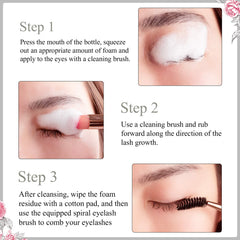 Breylee ensemble nettoyant cils paupières 60ml kit pratique salon et domicile
